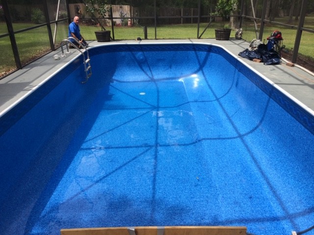 Pool after Vinyl Siding 